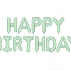 Pastel Green Happy Birthday Balloon Bunting Pastel Green Happy Birthday Balloon Bunting