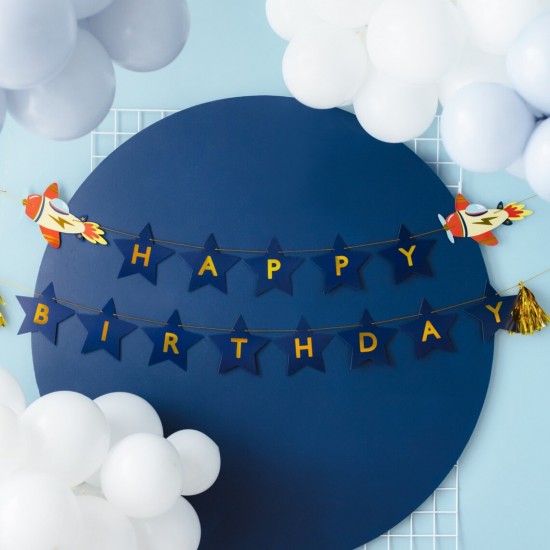 Airplane Birthday Party Banner