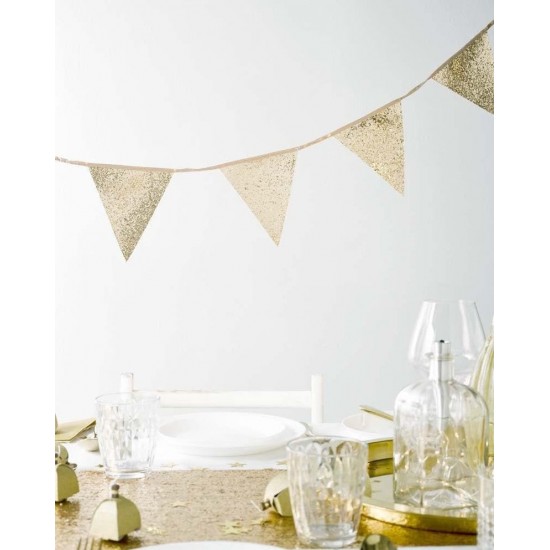Luxe Gold Glitter Bunting Luxe Gold Glitter Bunting