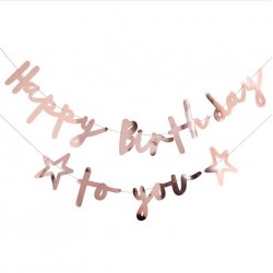 Rose Gold Happy Birthday Bunting Rose Gold Happy Birthday Bunting