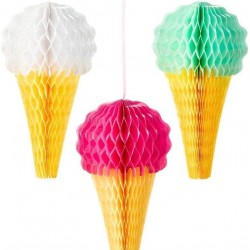 Honeycomb Ice Cream Cones Summer Party Garland