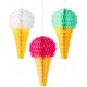 Honeycomb Ice Cream Cones Summer Party Garland