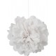 3 White Pom Pom Balls Paper Puff Hanging Tissue Paper Pom Poms