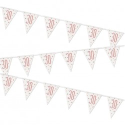Rose Gold 30th Birthday Bunting Rose Gold 30th Birthday Bunting