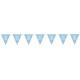 Glitz Blue & Silver 80th Birthday Bunting Banner