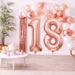 Rose Gold Milestones Birthday Decorations 