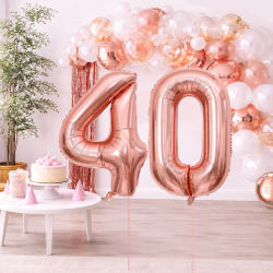 Rose Gold Milestones Birthday Decorations 