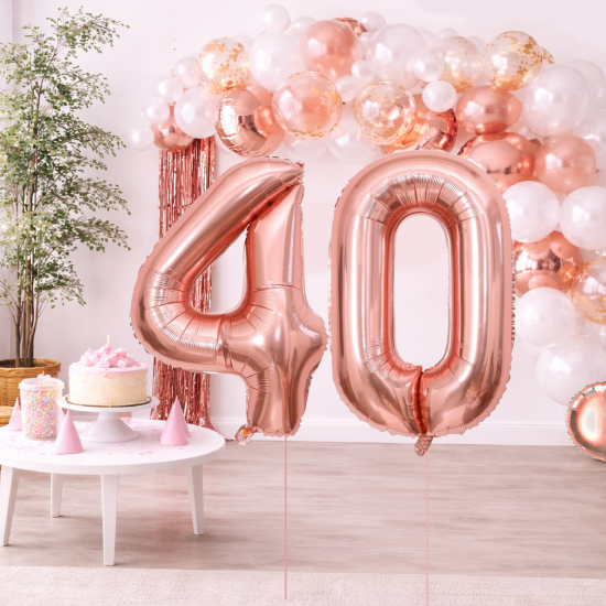 Rose Gold Milestones Birthday Decorations