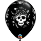 Pirate Skull & Cross Bones Latex Balloons 11 inch