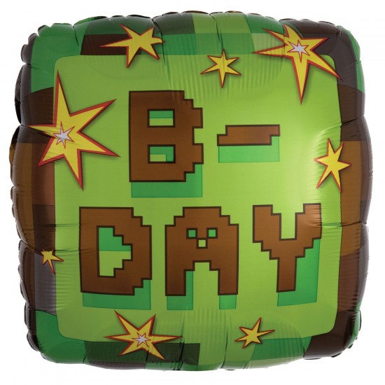TNT Minecraft Party B-Day Foil Balloon 18"