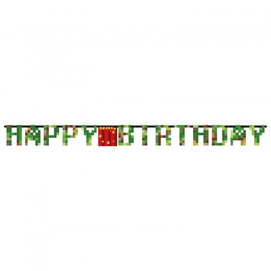 TNT Minecraft Party Happy Birthday Bunting