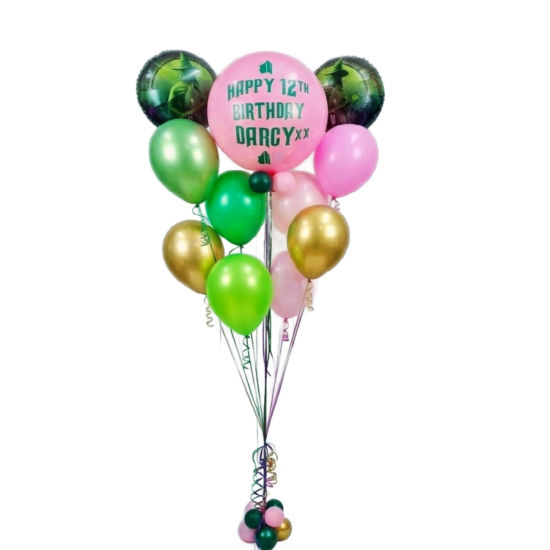 Personalized Wicked Movie Balloon Bouquet - INFLATED