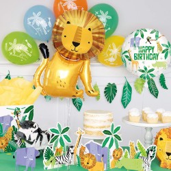 Safari Tropical Foil Palm Leaf Party Banner Safari Tropical Foil Palm Leaf Party Banner