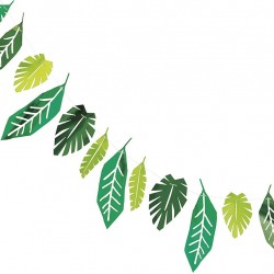 Safari Tropical Foil Palm Leaf Party Banner Safari Tropical Foil Palm Leaf Party Banner
