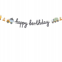 Construction Vehicles Happy Birthday Banner Construction Vehicles Happy Birthday Banner