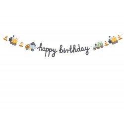 Construction Vehicles Happy Birthday Banner Construction Vehicles Happy Birthday Banner