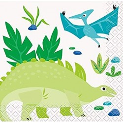 16 Prehistoric Dinosaur Beverage Napkins 16 Prehistoric Dinosaur Beverage Napkins
