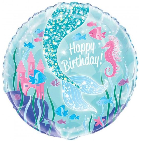 Mermaid Party Birthday Balloon