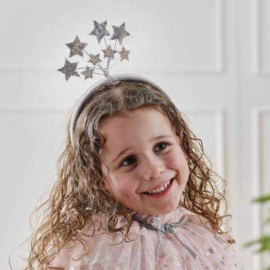 Pink & Silver Sequin Star Headband