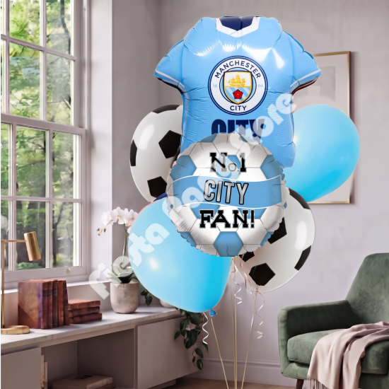 Manchester City FC Balloon Bouquet