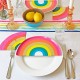 12 Birthday Brights Rainbow Shaped Plates