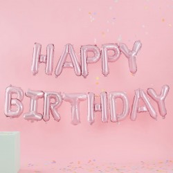 Pink Birthday Bunting Balloons Pink Birthday Bunting Balloons