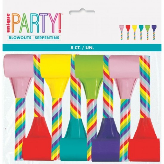 Multicoloured Party Blowouts