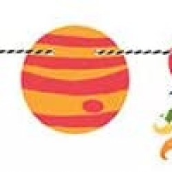  Outer Space Planets Cutout Banner