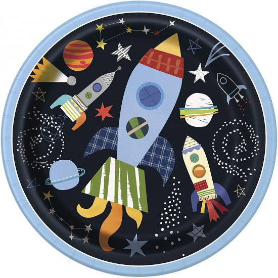 8 Outer Space Party Plates