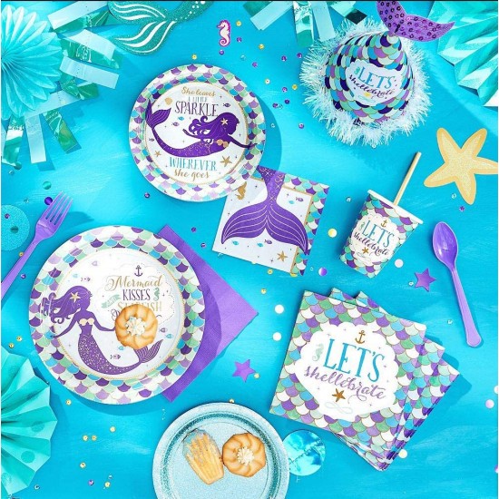 Mermaid Wishes Party Plates