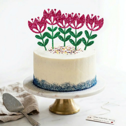 Glitter Tulip Cake Pick