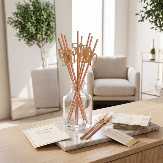 Personalised Age Party Straws