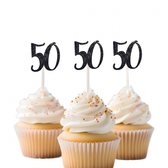 50th Birthday Cupcake Topper