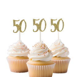 50th Birthday Cupcake Topper