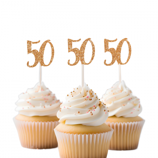 50th Birthday Cupcake Topper