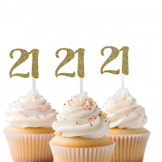 21st Birthday Cupcake Topper