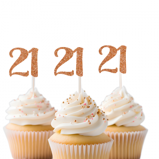 21st Birthday Cupcake Topper