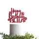 Personalized Glitter Birthday Cake Topper