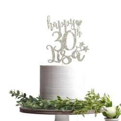 Personalized 30th Birthday Cake Topper