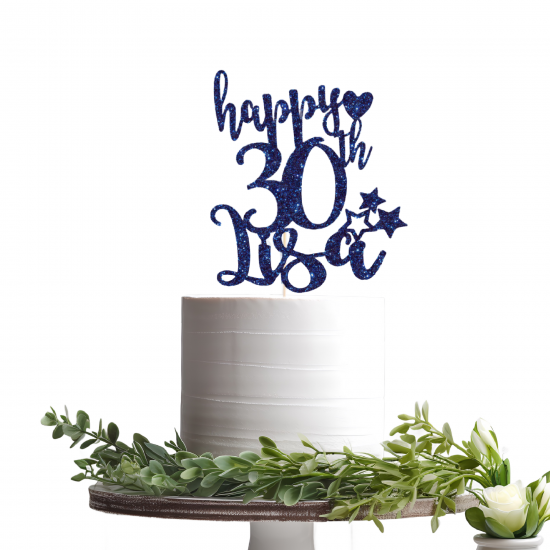 Personalized 30th Birthday Cake Topper