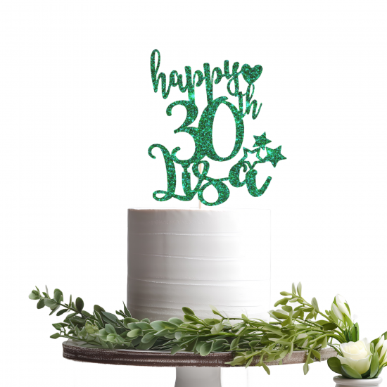 Personalized 30th Birthday Cake Topper
