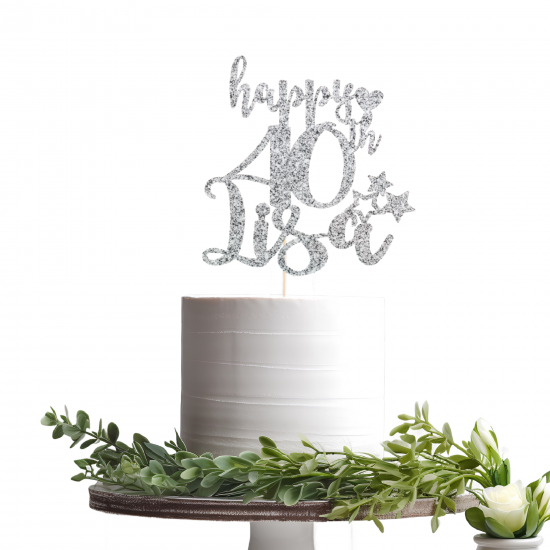 Personalized 40th Birthday Cake Topper