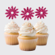 Glitter Daisy Cupcake Picks