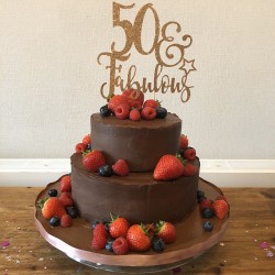 Rose Gold Fabulous Cake Topper Rose Gold Fabulous Cake Topper