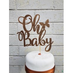 Oh Baby Glitter Cake Topper Oh Baby Glitter Cake Topper
