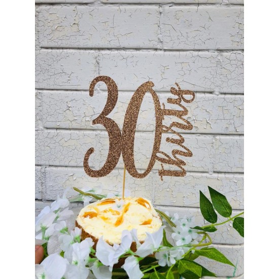 Rose Gold Age Cake Topper