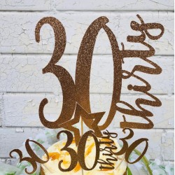 Rose Gold Age Cake Topper Rose Gold Age Cake Topper