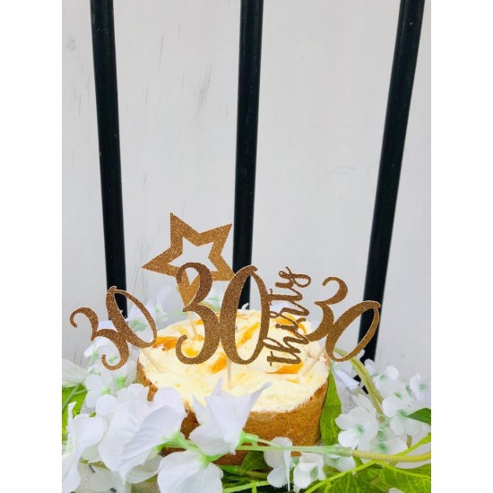 Rose Gold Age Cake Topper