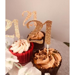 21st Birthday Cupcake Topper