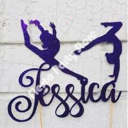 Gymnastic Themed Personalised Cake Toppers, Gymnastic Party, Personalised Cake Topper
